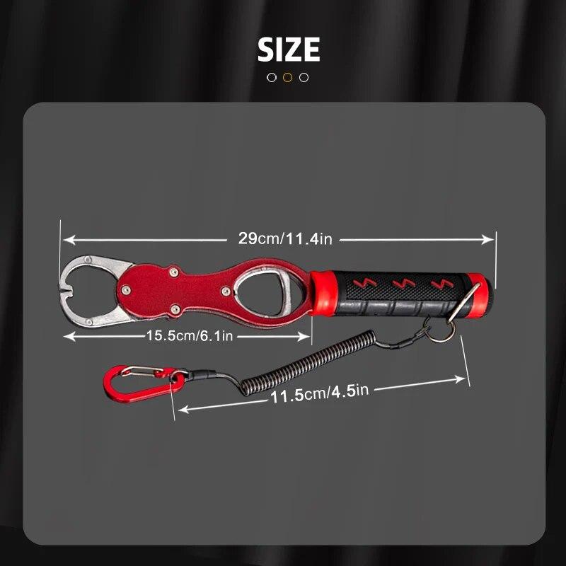 Fishing Lip Gripper Fish Plier Hand Grip Portable Aluminum Alloy Fishing Grip Hook Gripper With Weight Scale Fishing Accessories