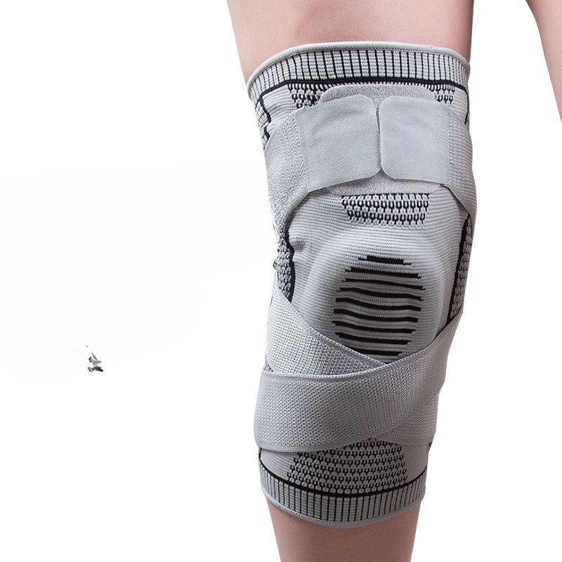 Sports silicone knee pads  mountaineering basketball compression straps  breathable meniscus joint running protective gear