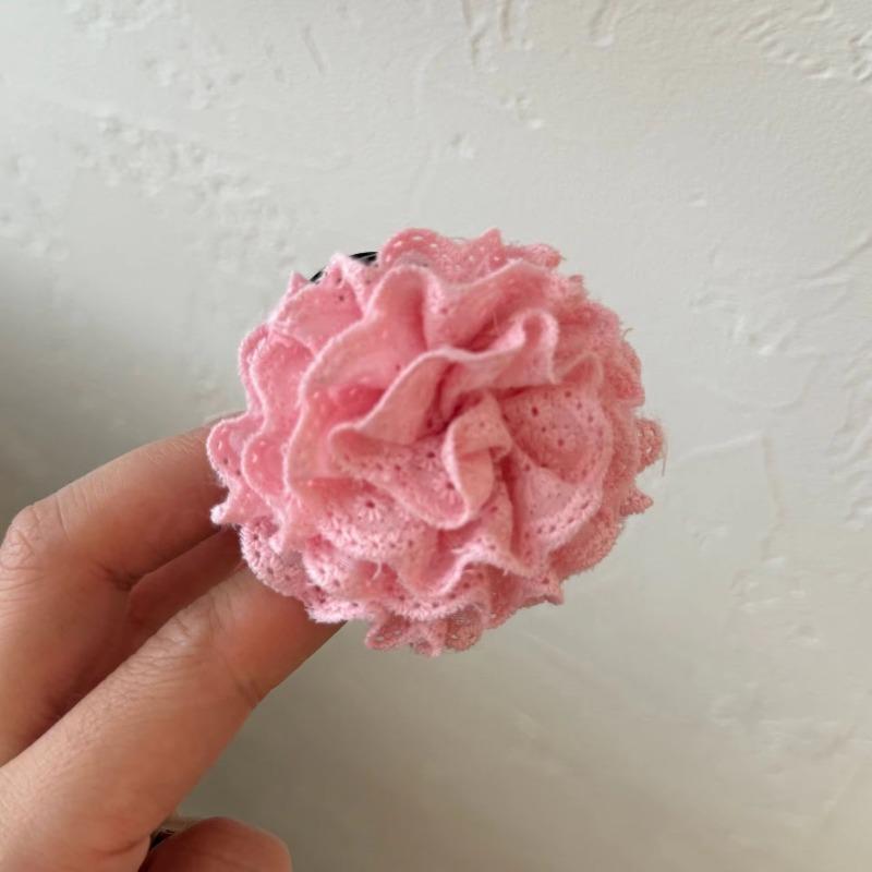 Koreanische Spitzen-Rosenblüten-Haarklammer für Damen, kleine Größe, Hinterkopf-Haargreifer, Hochwertiges Haarstyling-Zubehör