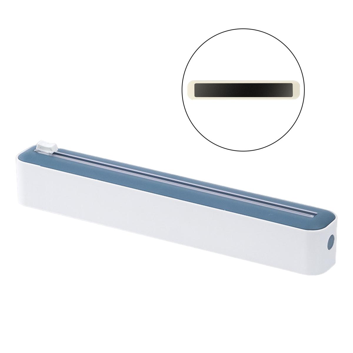 

Диспенсер для пищевой пленки с резаком-слайдером 2-в-1, держатель для пластиковой пленки и фольги для кухни, инновационный резак и диспенсер для пищевой пленки для домашнего ресторана синий