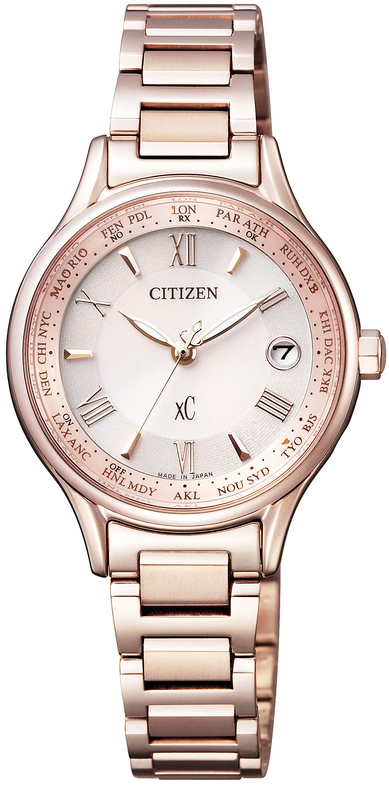

Cross Sea Watch Radio Watch Titania Line Happy Flight Series Gold [Citizen] EC1164-53W Eco-Drive Жіночі