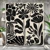Abstract Black Shower Curtain Modern Minimalist Contemporary Geometric Line Neutral Bathroom Set Accessories Decor With