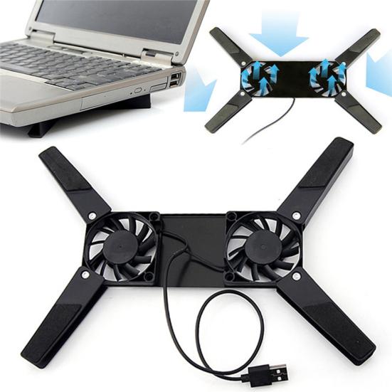 Foldable Anti-slip Laptop Holder Heat Dissipation Cooling Fan Cooler Bracket Pad