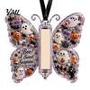 Graduation Money Gift Box Acrylic Butterfly Cash Ornament, Christmas Halloween Holder with Clear Rolled Bill Storage Container Compartment,