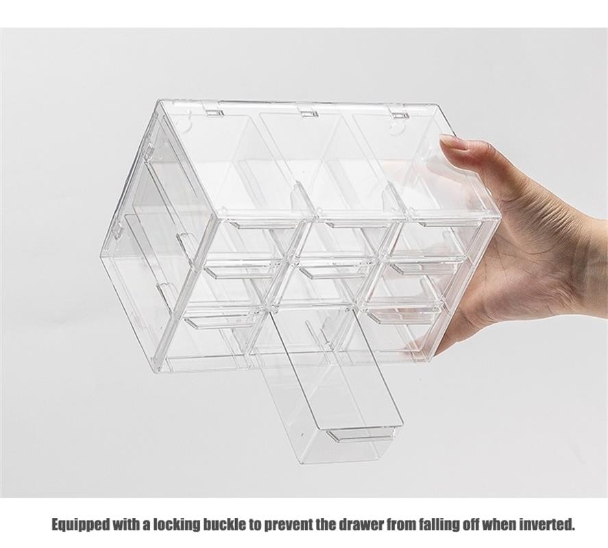 Transparent And Minimalist Underwear Storage Box Desktop Drawer Box Multi Grid Jewelry Organizing Small Item Storage Office