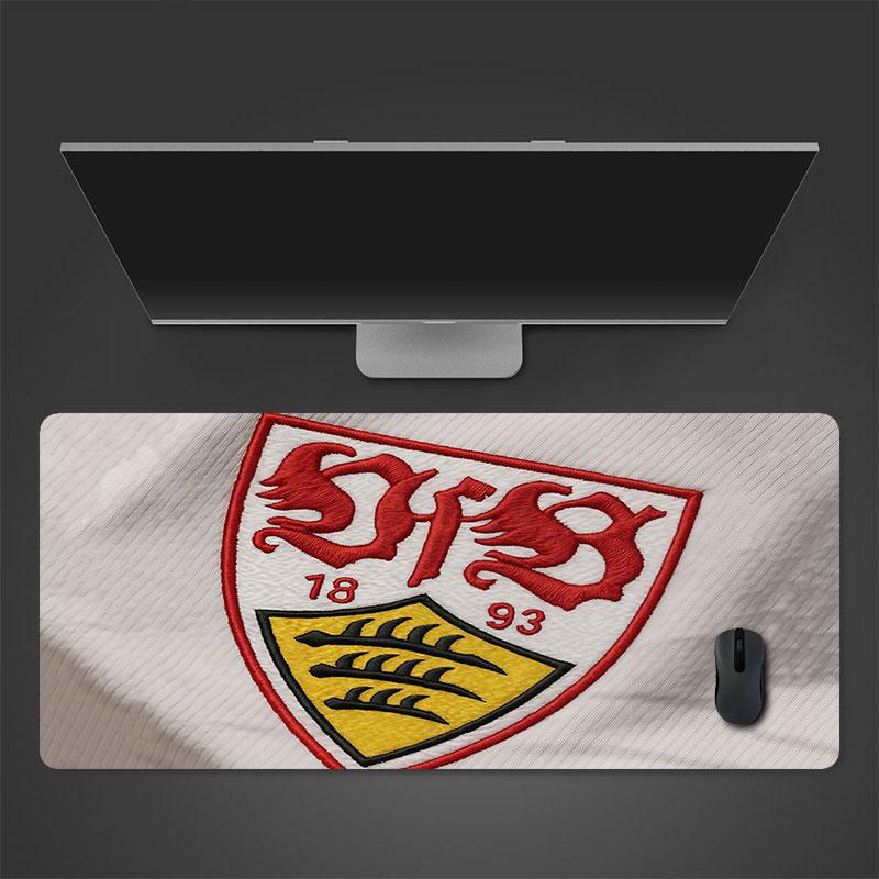 VfB Stuttgart Mouse Pad, Large Gaming Desk Mat, Non-slip XXL Mousepad for Laptop & Tablet, Mini PC Playmat with Stitched Edges