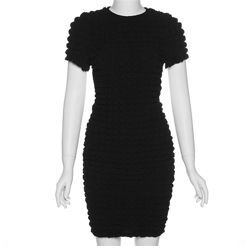 

European and American Sexy Backless Slim Fit Sheath Dress Sexy Backless Bodycon Mini Dress Black S