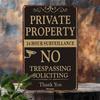 Metal Wall Art Vintage Warning Sign for Yard, Privacy Notice for Home Garage