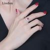 Lindon Classic Copper Alloy Zircon Ring Ladies Jewelry Wedding Promise Party Gift