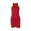 Spring Women's Fashion Temperament Bow High Waist Slim-fit Wrap Hip Dress