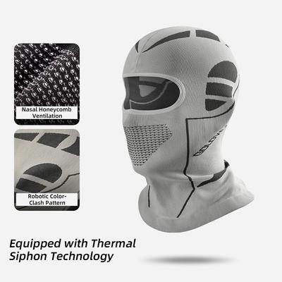 Skimaske Winter Warm Gesichtsmaske Gestrickt Thermoisoliert mit Elastizität & Nasenbelüftung Outdoor-Sportmaske zum Reiten Skifahren