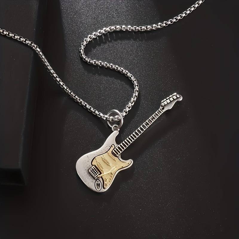 Hip Hop Guitar Necklace Pendant 60CM(Necklace Long)