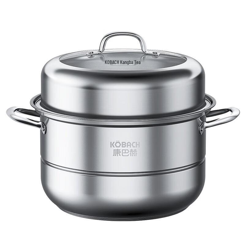 Kombach Europäischer Stil 28cm Edelstahl Doppel-Dampfgarer Topf Set