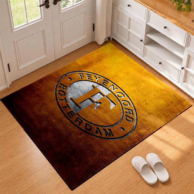 Feyenoord Rotterdam Carpet Door Mat for Living Room or Bedroom Protective Mat Under Chair Office Decoration Christmas Gift Birthday Present