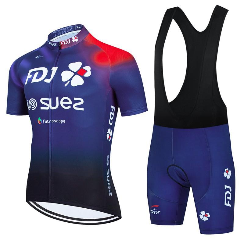 FDJ Cycling Suit Set Bicycle Short-sleeved Shorts Men Women Mountain Road Clothes Team Edition