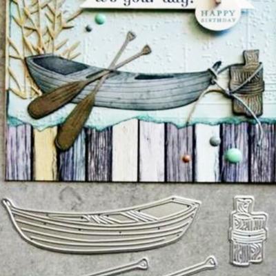 Tekneler ve Rıhtımlar Scrapbooking Metal Kesme Ölür Şablonlar için DIY Albümü Kağıt Kartı Dekor