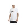 Men's Logo Alphabet Printing Sports Round Neck Short Sleeve White T-Shirt DA8866-100