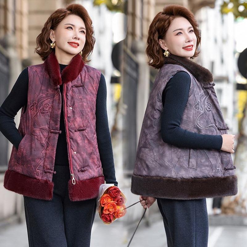 Damen Mehrzweck-Herbst- und Winterkleidung Verdickte ärmellose Weste Jacke Neue Weste