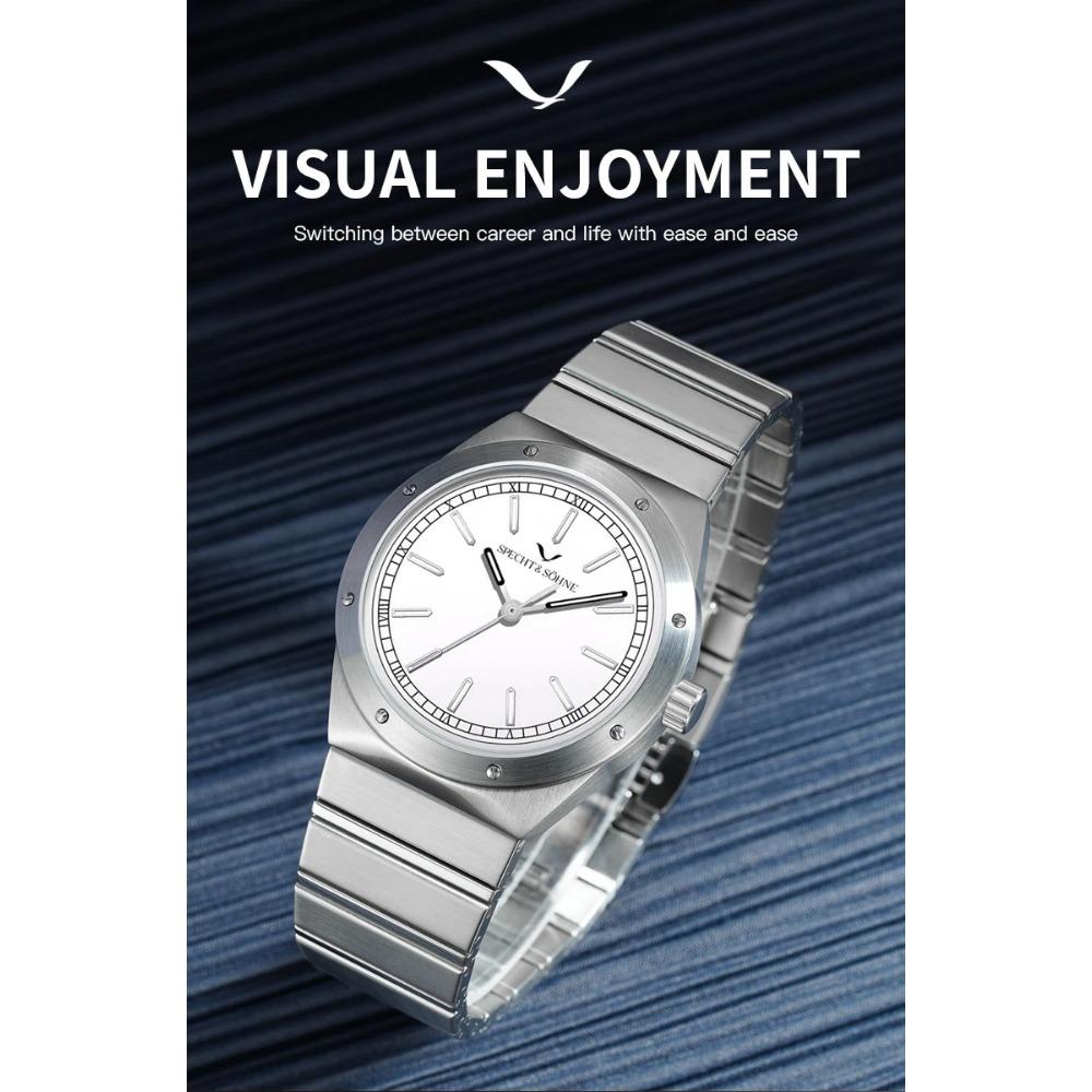 New Arrivals 2025 Specht & Söhne Luxury Watch 38MM Men's Quartz Super Slim Stainless Steel Sapphire Crystal 50M Water Resistant