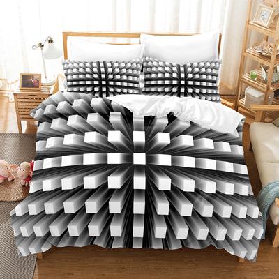 3D Bedding Home Textile Three-Piece Abstract Quilt Set Four-Piece Digital Printing Bedding