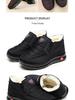 Men's Wool-Cotton High-Top Winter Boots - Velvet-Lined, Non-Slip, Warm, Extra Thick Soft Sole for Elderly.