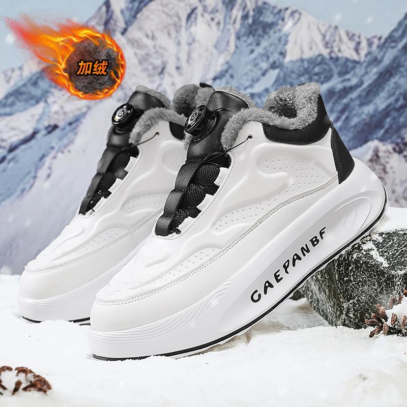 Fashion CYYTL Winter Mens Shoes Fur Warm Sneakers Casual Outdoor Leather Platform Sport Hiking Designer Luxury Tennis Loafers Snow Boots
