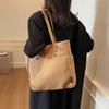 Large Capacity Women's Canvas Tote Bags Commuter Casual Ladies Travel Handbags Simple Multi-pocket Durable Female Shoulder Bag