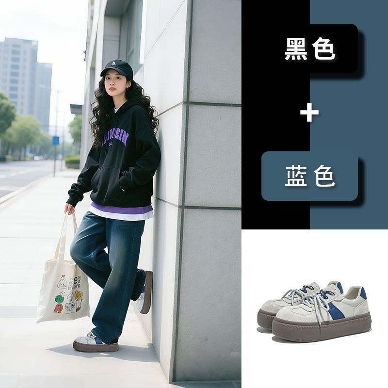 Kapibara toe cap leather little white shoes 2025 autumn new platform sports Forrest Gump shoes casual versatile shoes