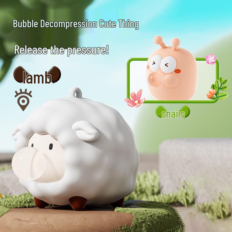 Creative Bubble-Blowing Pinchable Decompression Toy Doll for Students and Kids