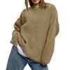 Women's Solid Color Loose Casual Long Sleeved Knitted Sweater Top Sweater