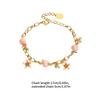 Fashion Peach Charm Bracelet Symbolizing Sweetness and Good Fortune Suitable for Youthful Women and Fashion Enthusiasts