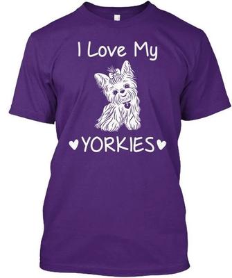 Ich liebe meine Yorkies T-Shirt Hergestellt in den USA Größe S bis 5XL
