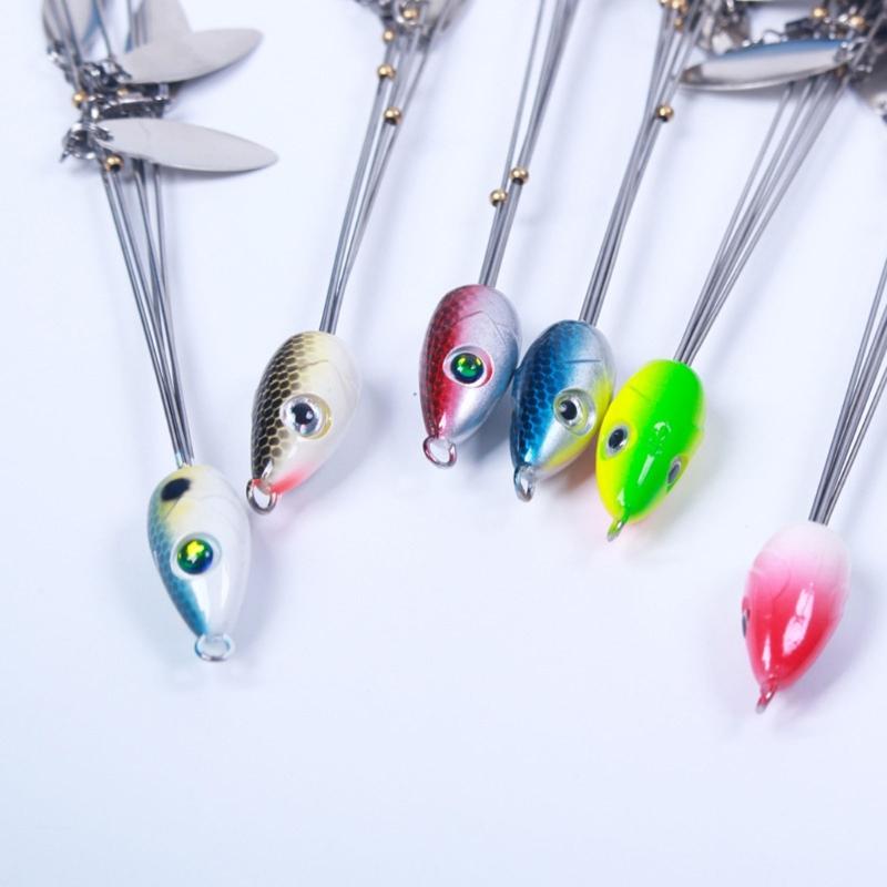 2 Stuks 5 Arm Rig Hoofd Zwemmende Kunstaas Visserij Groep Lures Snap Swivels Spinner Visserij Lures Rig Voor Langdurig Gebruik