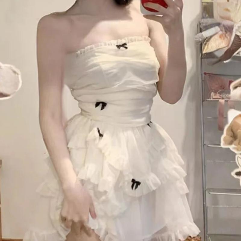 Even Party Černé Šaty Dámské Neformální Korzet Y2k Mini Office Lady Bez rukávů Bodycon Krajka Jednodílný korejský