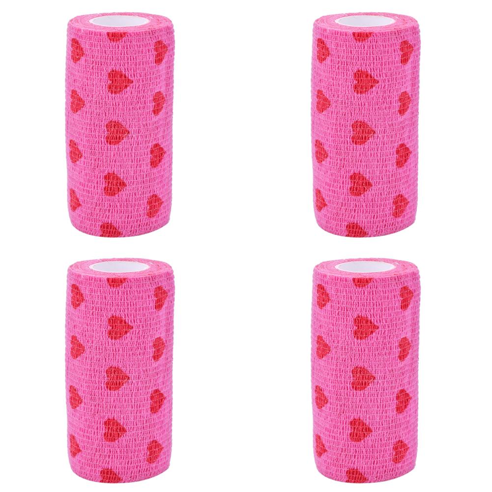 

- Розово-красные бинты в форме сердца, практичные эластичные ленты для ран для домашних животных (X