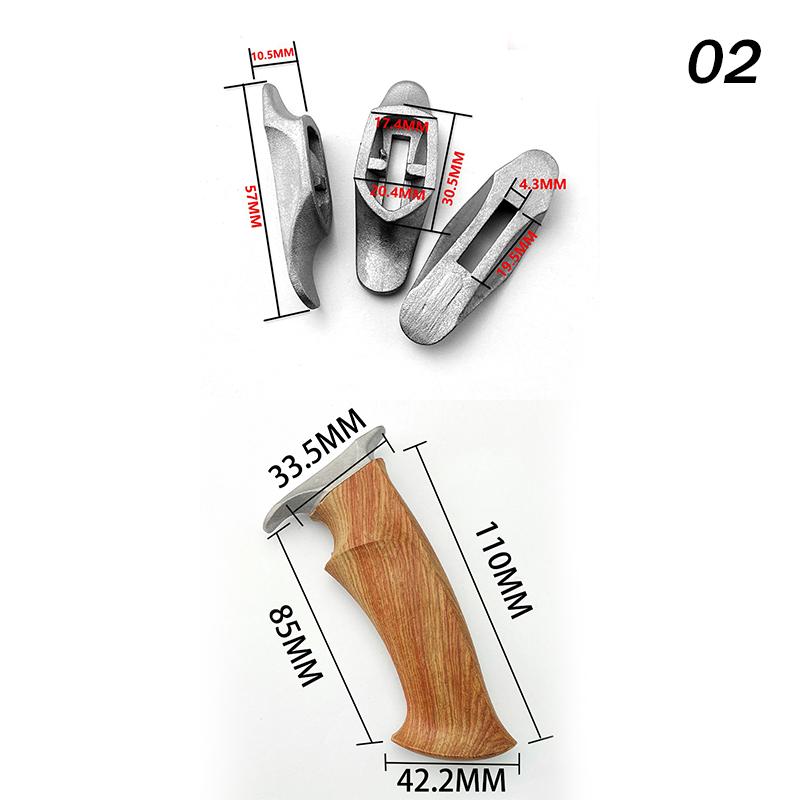 1 Set Semi-finished Yellow Pear Wood Knife Handle DIY Material With Knife Guard For DIY Knife Handle Making Blade Accessories
