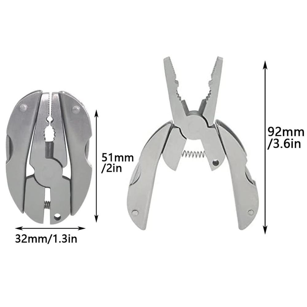 Portable Stainless Steel Multi-Tool Pliers Knife Keychain Screwdriver Travel Kits Perfect For Outdoor Use