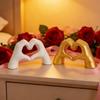 Heart Hand Sculpture Love Statue Romantic Home Decor Mini Hand Gesture Ornament For Couple Anniversary Couple Gift Birthday Gift