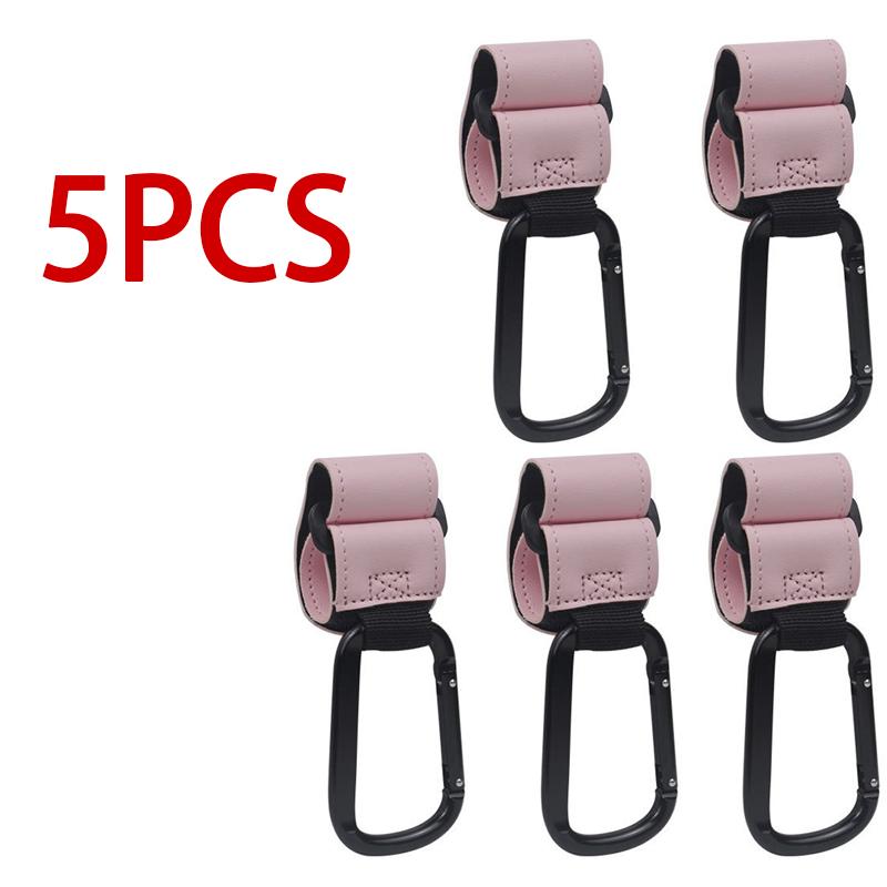 1/2pcs PU Leather Baby Stroller Hooks Pram Cart Organizer 360 Degree Rotatable Hook Stroller Accessories WNGG02