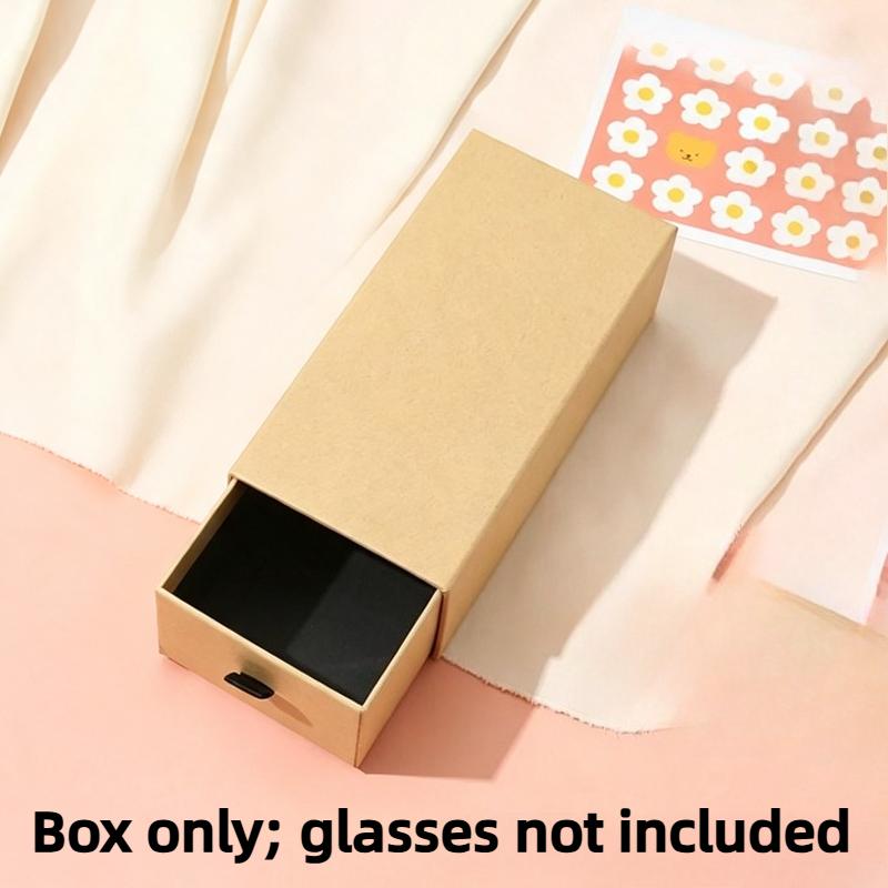 New Eyeglass Packaging Box Drawer-Style Glasses Storage Case Durable Multifunctional Glasses Container Unisex 17.8X8X5.5CM