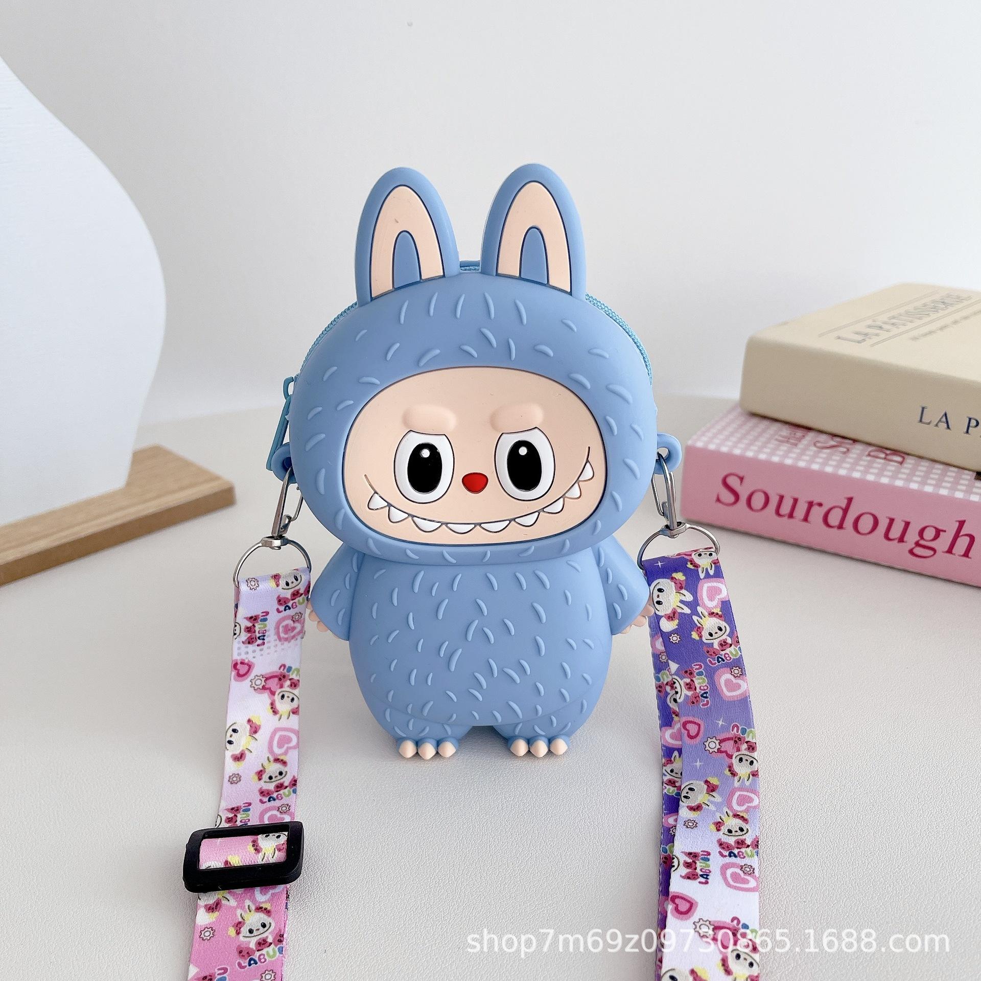 

Детский кошелек для монет Labubu студенческая наплечная сумка сумочка детская сумка детская силиконовая сумка кошелек для монет