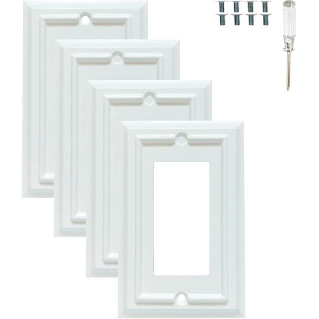Wall Plates, Duplex Outlet Covers, Toggle Light Switch Plates, Decorator Light Switch Cover, Bamboo Fiber Material Standard Size Wall Plates of