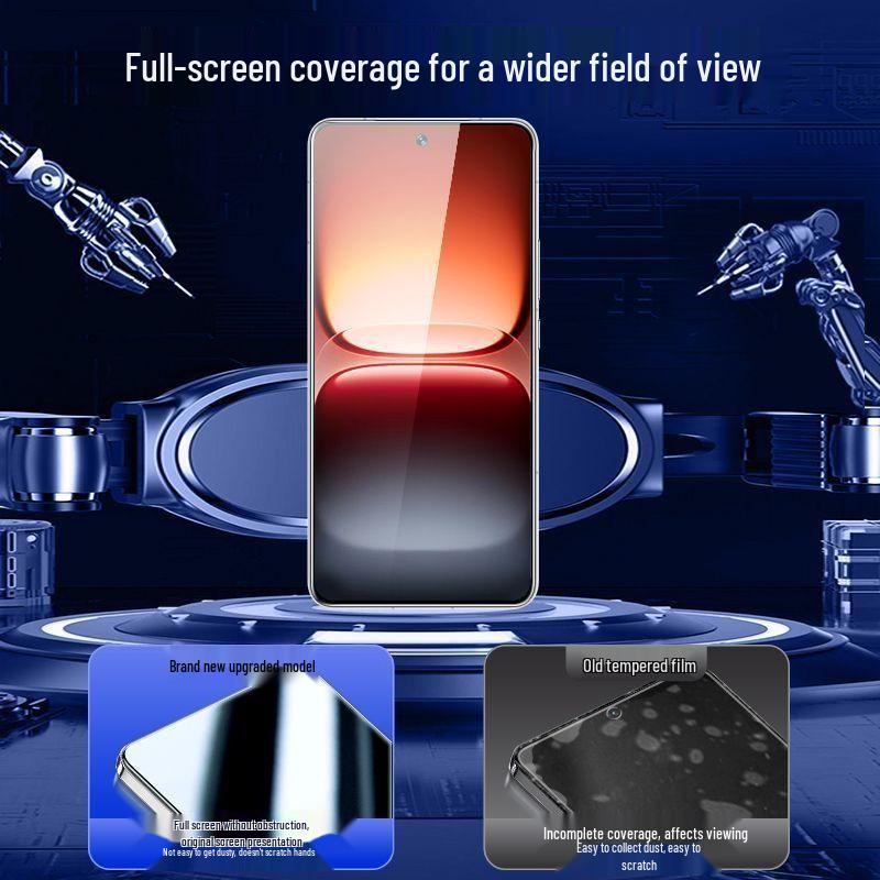 Protection d'écran anti-regard et anti-lumière bleue pour Vivo IQOO13/15 avec compatibilité de déverrouillage par empreinte digitale ultrasonique