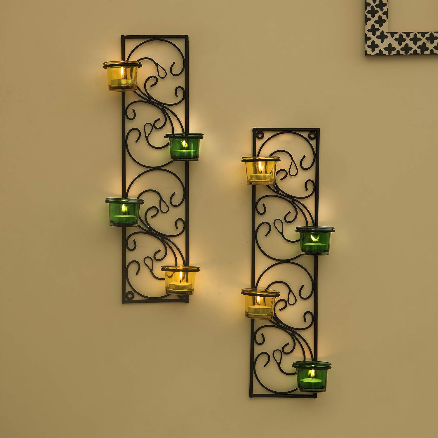 Wall Candle Sconce, Wrought Iron Candle