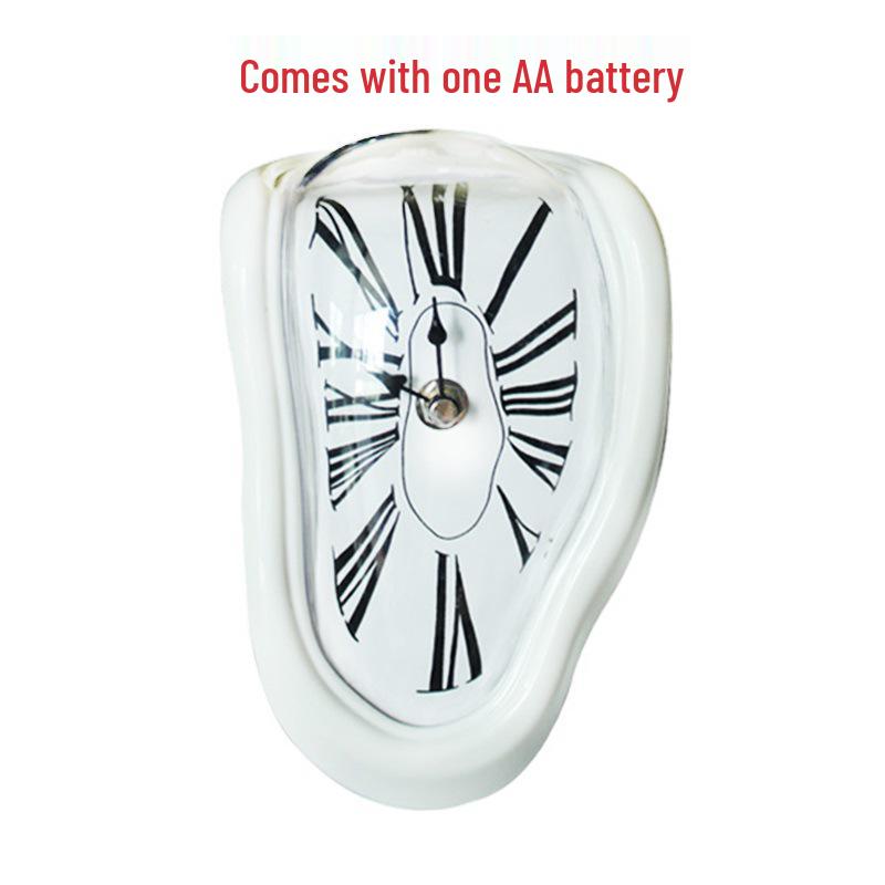 Creative Melting Table Clock with Roman Numerals – Retro Twist Design for Home and Office Decor