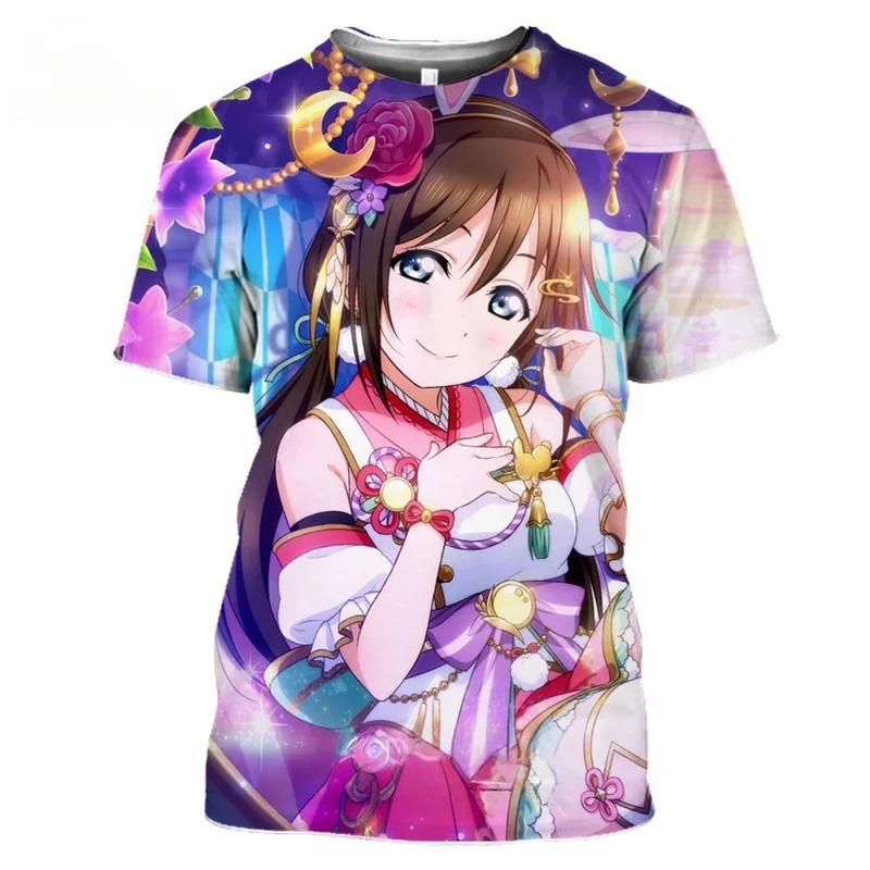 T Shirt Women Men's Casual Harajuku Short Sleeve Japanese Streetwear 3D Print Tee Tops Fitness Clothing
