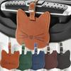 Leather Luggage Tag Suitcase ID Address Holders Baggage Boarding Tag Portable Label Cute Cat Luggage Tag Travel Accessories