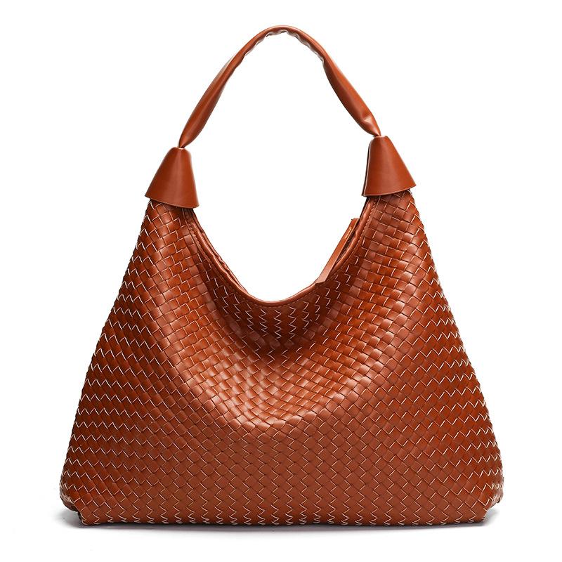 Nouveau Sac à Bandoulière Tissé pour Femme, Sac Décontracté pour le Quotidien et les Trajets, Polyvalent et Grande Capacité pour Femmes