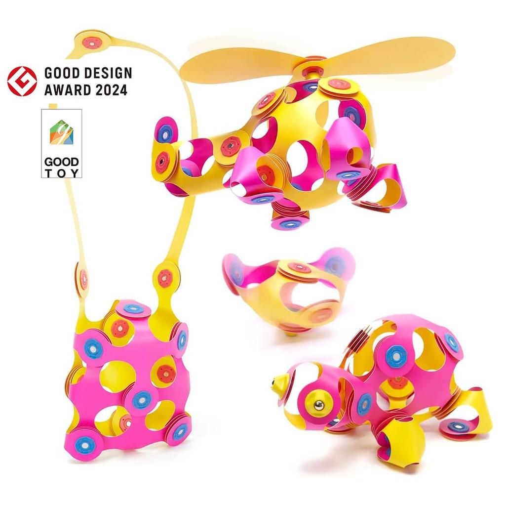 2024 Good Design Award Gutes Spielzeug 2024 Gewinner Langs Japan Click Säge CLIXO Pack Pink Magnet Lernspielzeug MINT Lernbaukasten Magnetblock