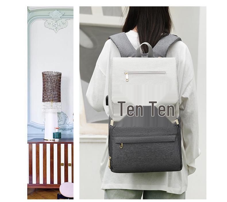 Multi-Functional Lightweight Mommy Bag: Large Capacity with USB Port, Changing Pad, and Portable Mother-Baby Storage for Hospital.